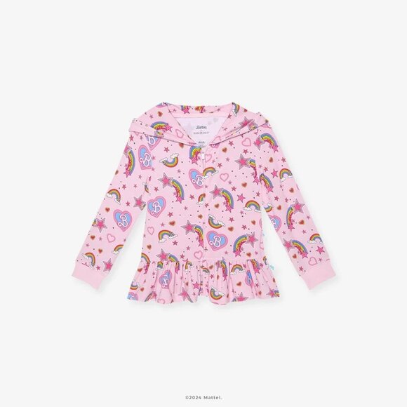 NWT Posh Peanut Girls Barbie Star Power Terry Ruffled Jacket Size 7Y-8Y - Picture 1 of 4